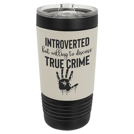 Black with White Leatherette Wrapped 20 oz. Polar Camel with Slider Lid