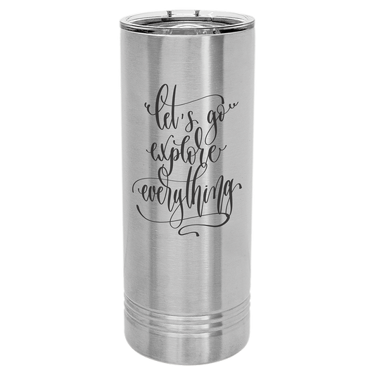 Stainless Steel 22 oz. Polar Camel Skinny Tumbler with Slider Lid