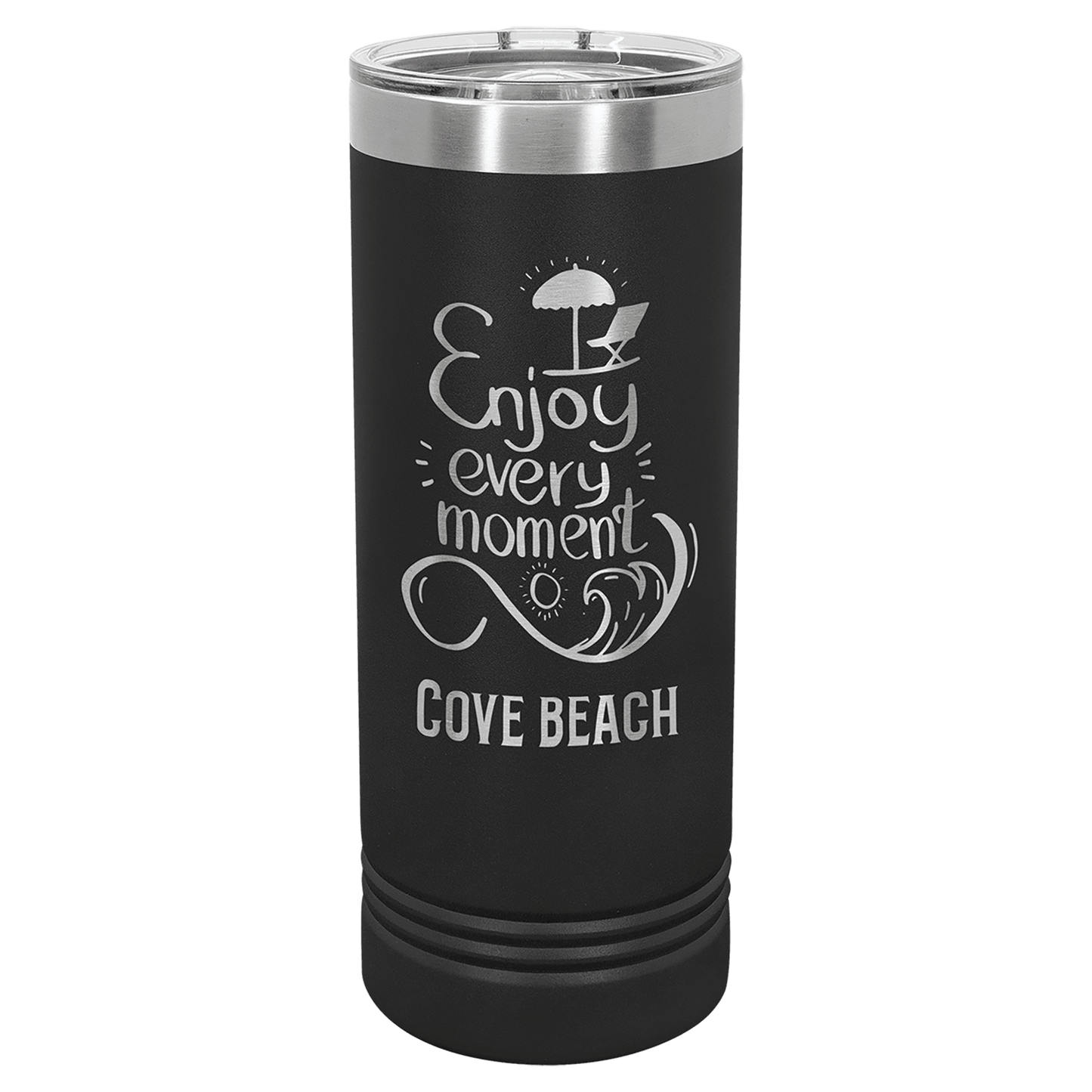Black 22 oz. Polar Camel Skinny Tumbler with Slider Lid