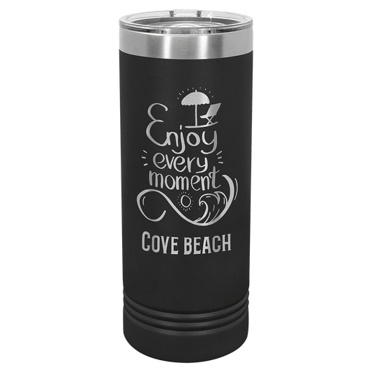 Black 22 oz. Polar Camel Skinny Tumbler with Slider Lid