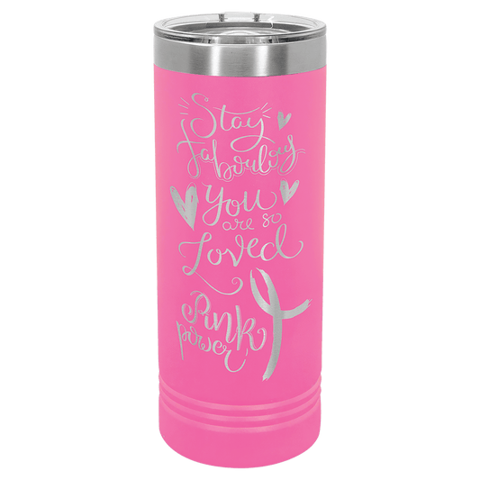 Pink 22 oz. Polar Camel Skinny Tumbler with Slider Lid