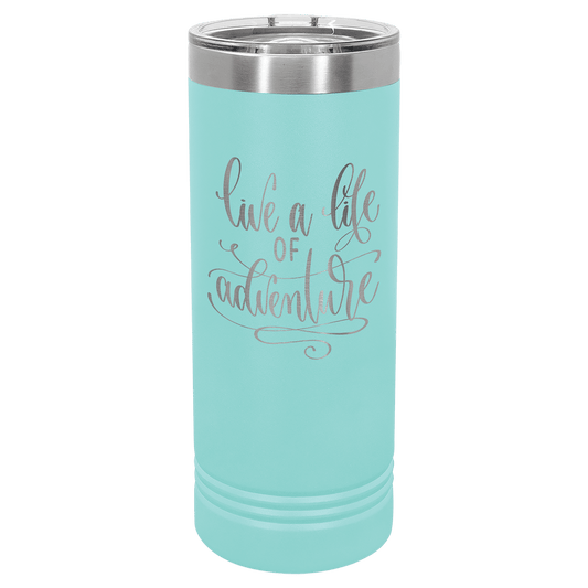 Teal 22 oz. Polar Camel Skinny Tumbler with Slider Lid