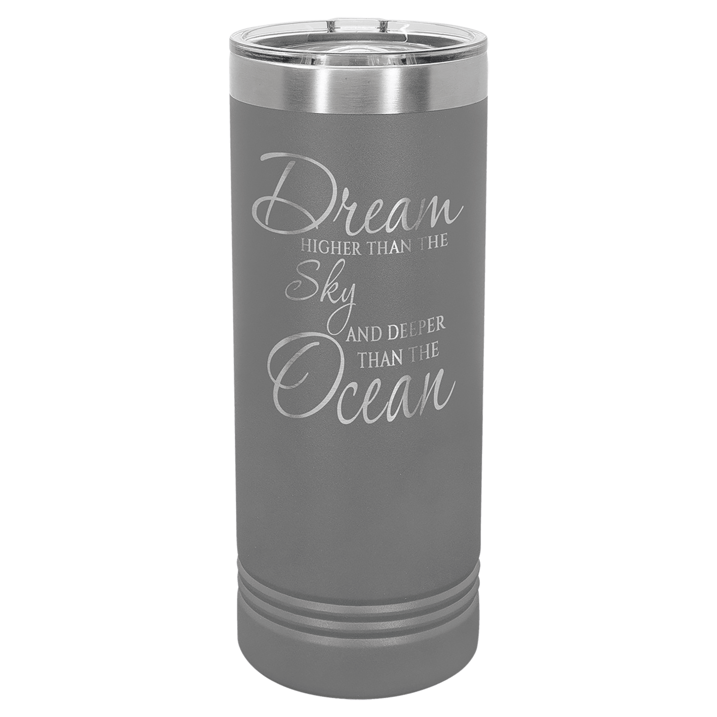 Dark Gray 22 oz. Polar Camel Skinny Tumbler with Slider Lid