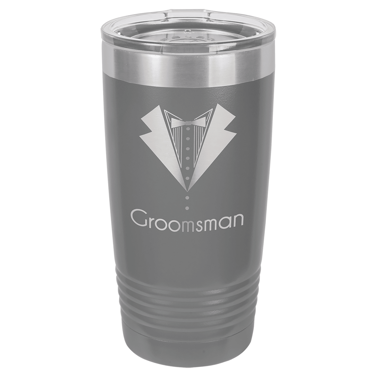 Dark Gray 20 oz. Polar Camel Ringneck Tumbler with Clear Lid