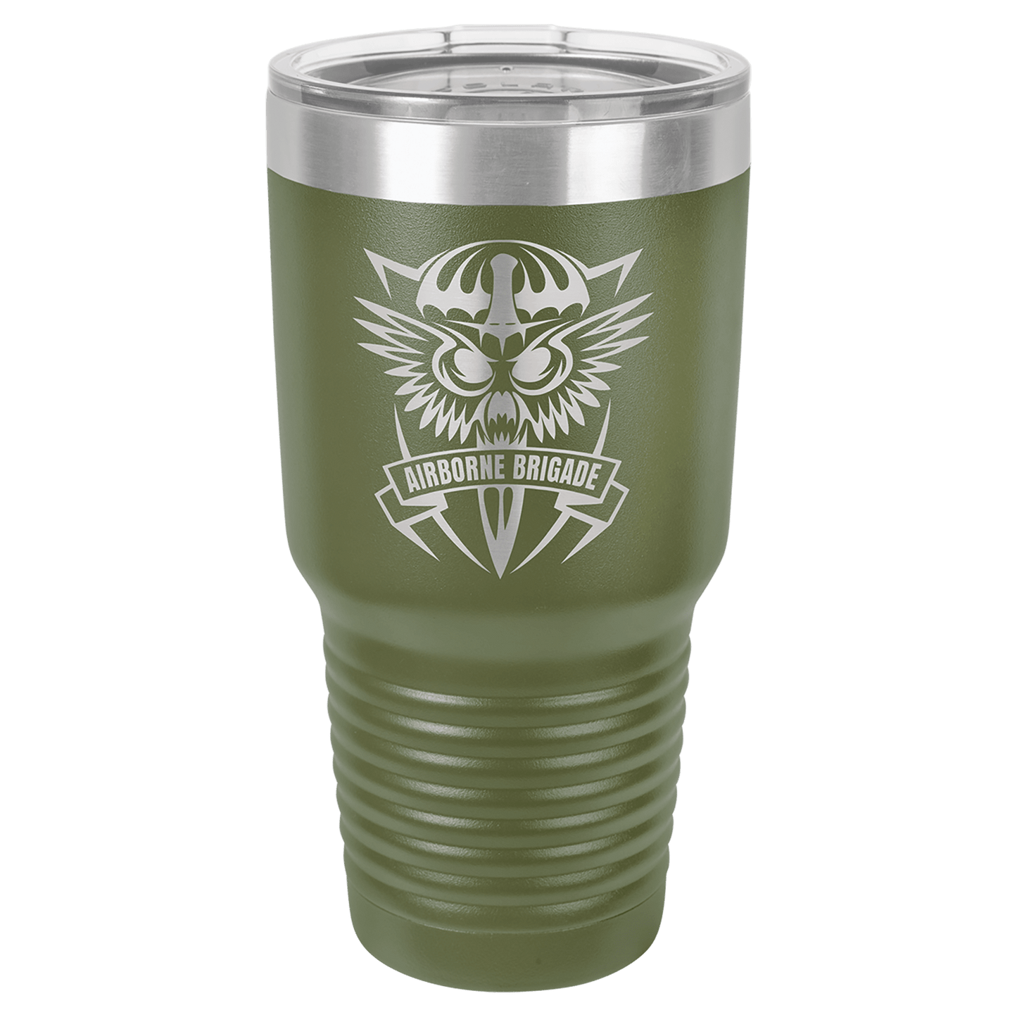 Olive Green 30 oz. Polar Camel Ringneck Tumbler with Clear Lid