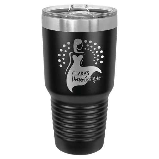 Black with Silver Ring 30 oz. Polar Camel Ringneck Tumbler with Slider Lid