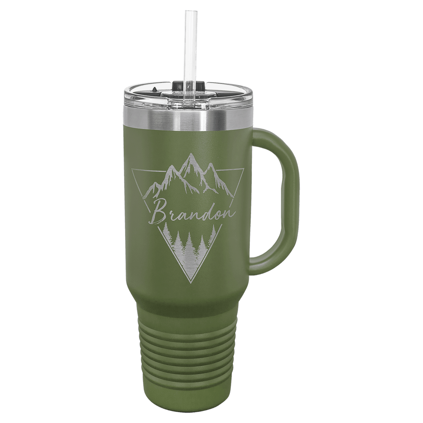 40 oz. Travel Mug with Straw Vacuum Insulated, stainless steel
