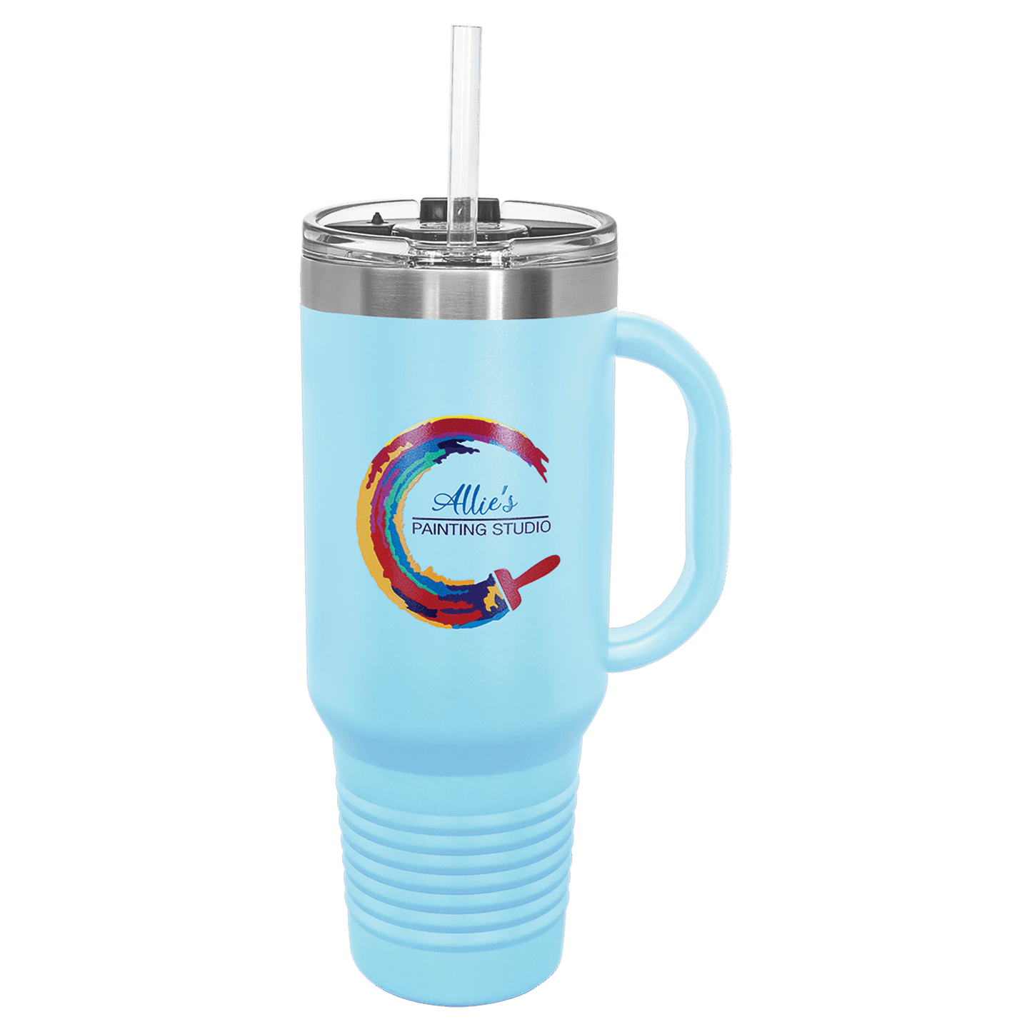 40 oz. Travel Mug with Straw Vacuum Insulated, stainless steel