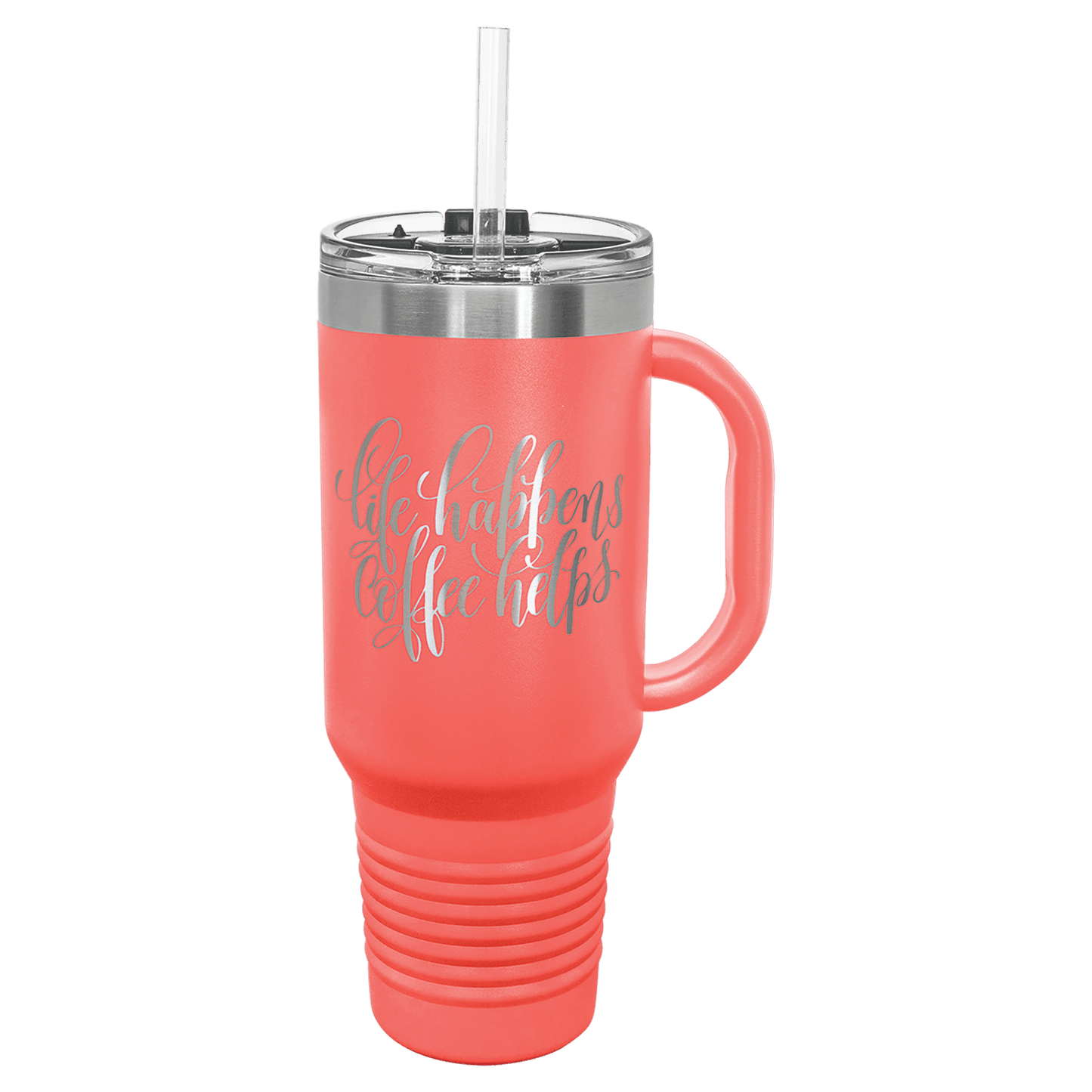 40 oz. Travel Mug with Straw Vacuum Insulated, stainless steel