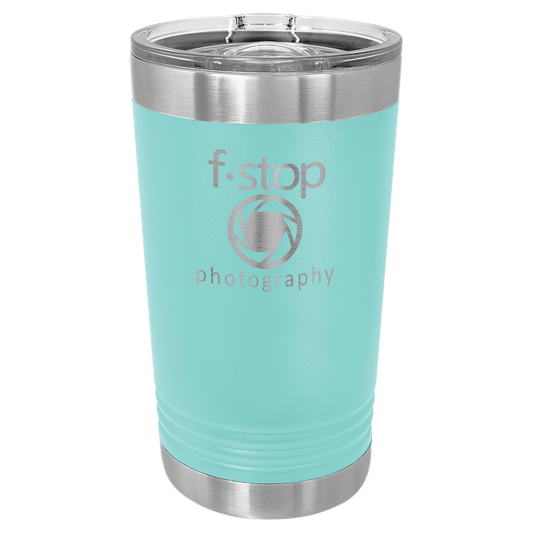 Teal Polar Camel Pint with Clear Slider Lid