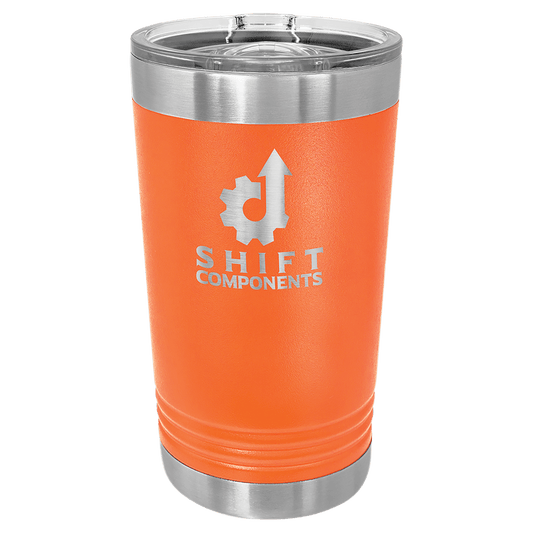 Orange Polar Camel Pint with Clear Slider Lid