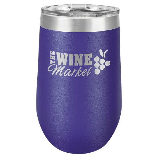 Purple 16 oz. Polar Camel Stemless Tumbler with Clear Lid