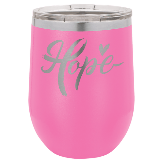 Pink 12 oz. Polar Camel Stemless Tumbler with Clear Lid