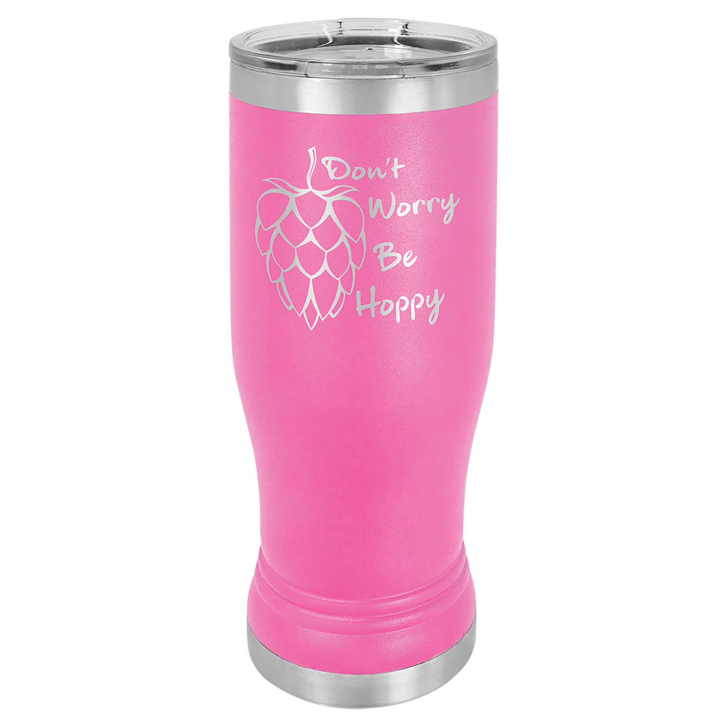 Pink Polar Camel 14 oz. Pilsner with Clear Lid