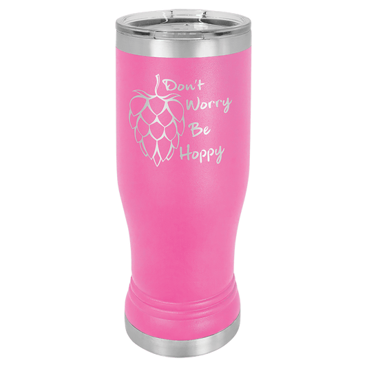 Pink Polar Camel 14 oz. Pilsner with Clear Lid