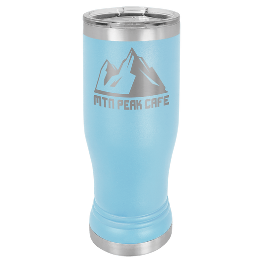 Light Blue Polar Camel 14 oz. Pilsner with Clear Lid