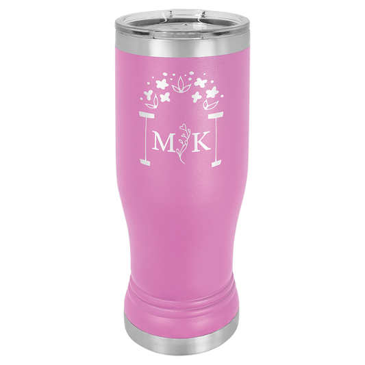 Light Purple Polar Camel 14 oz. Pilsner with Clear Lid