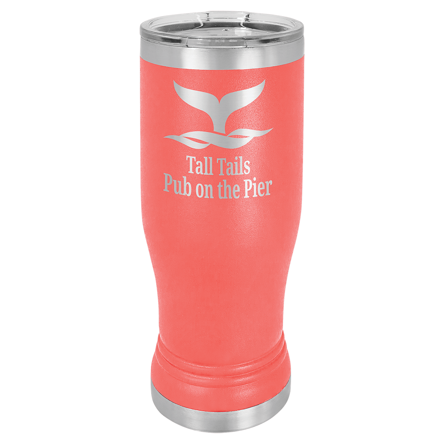 Coral Polar Camel 14 oz. Pilsner with Clear Lid