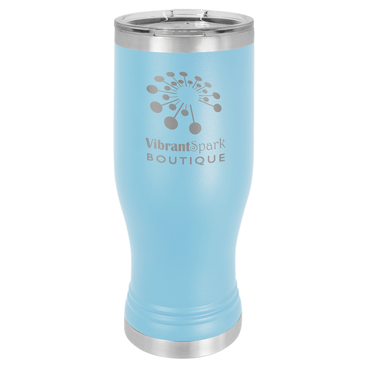 Light Blue Polar Camel 20 oz. Pilsner with Clear Lid