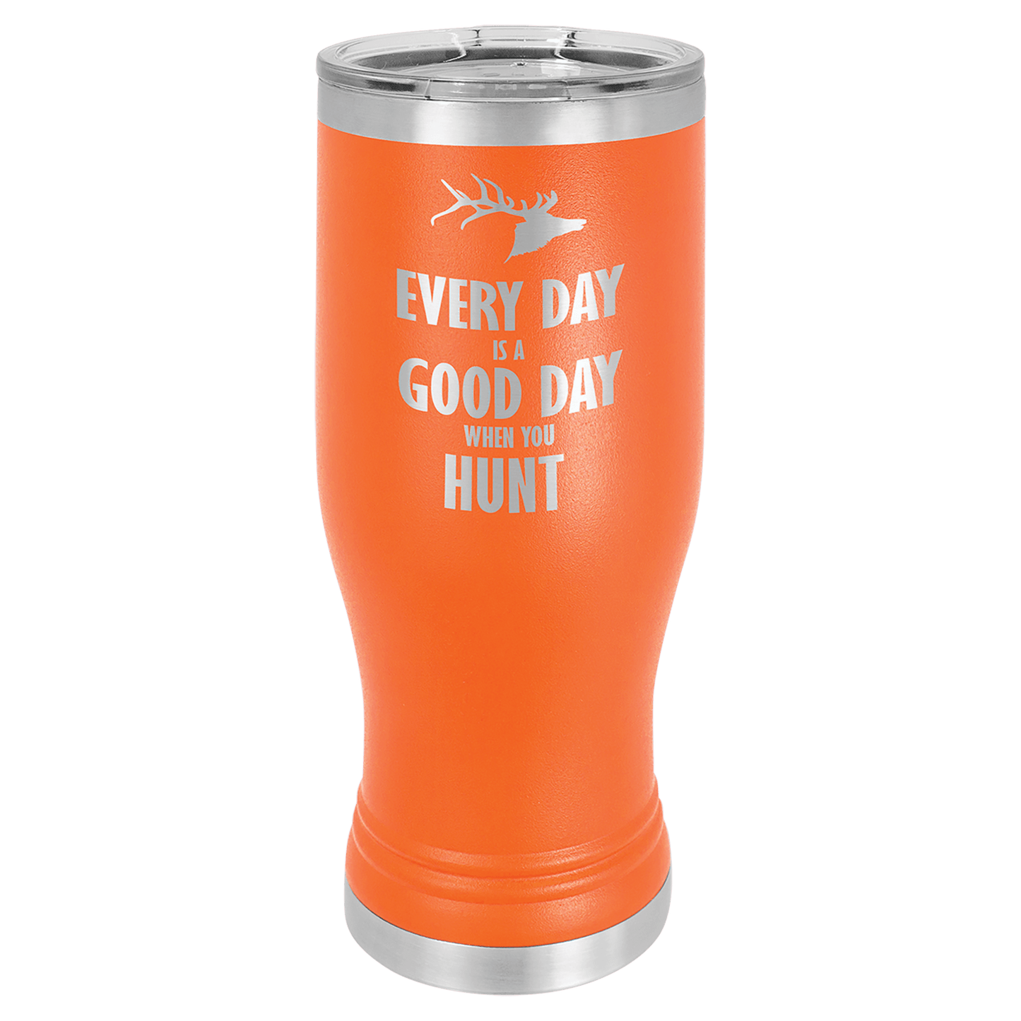 Orange Polar Camel 20 oz. Pilsner with Clear Lid