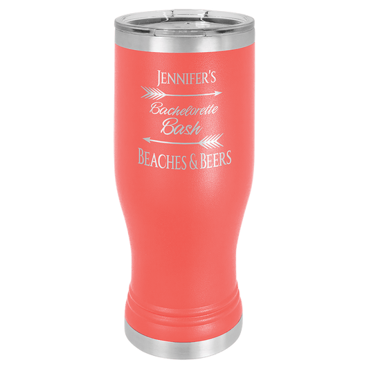 Coral Polar Camel 20 oz. Pilsner with Clear Lid