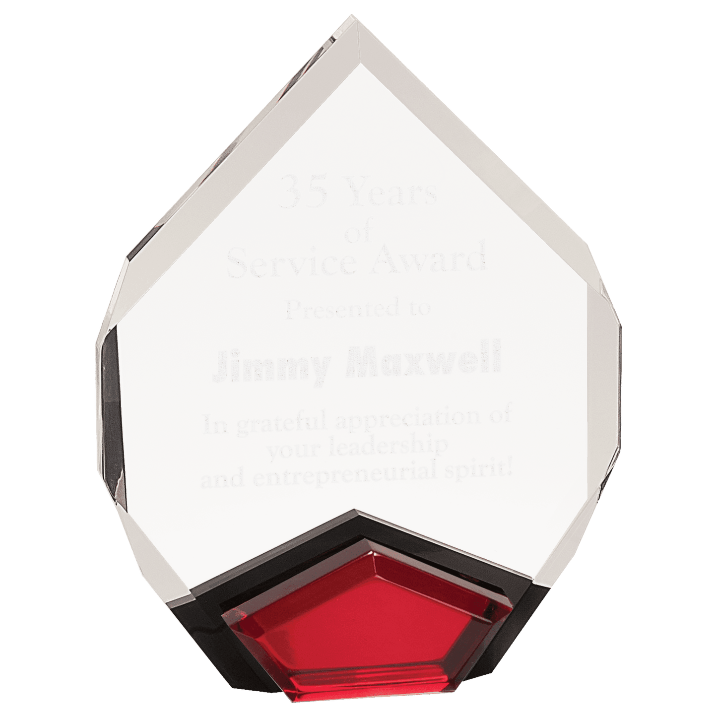 7" x 9" Red Marquis Acrylic