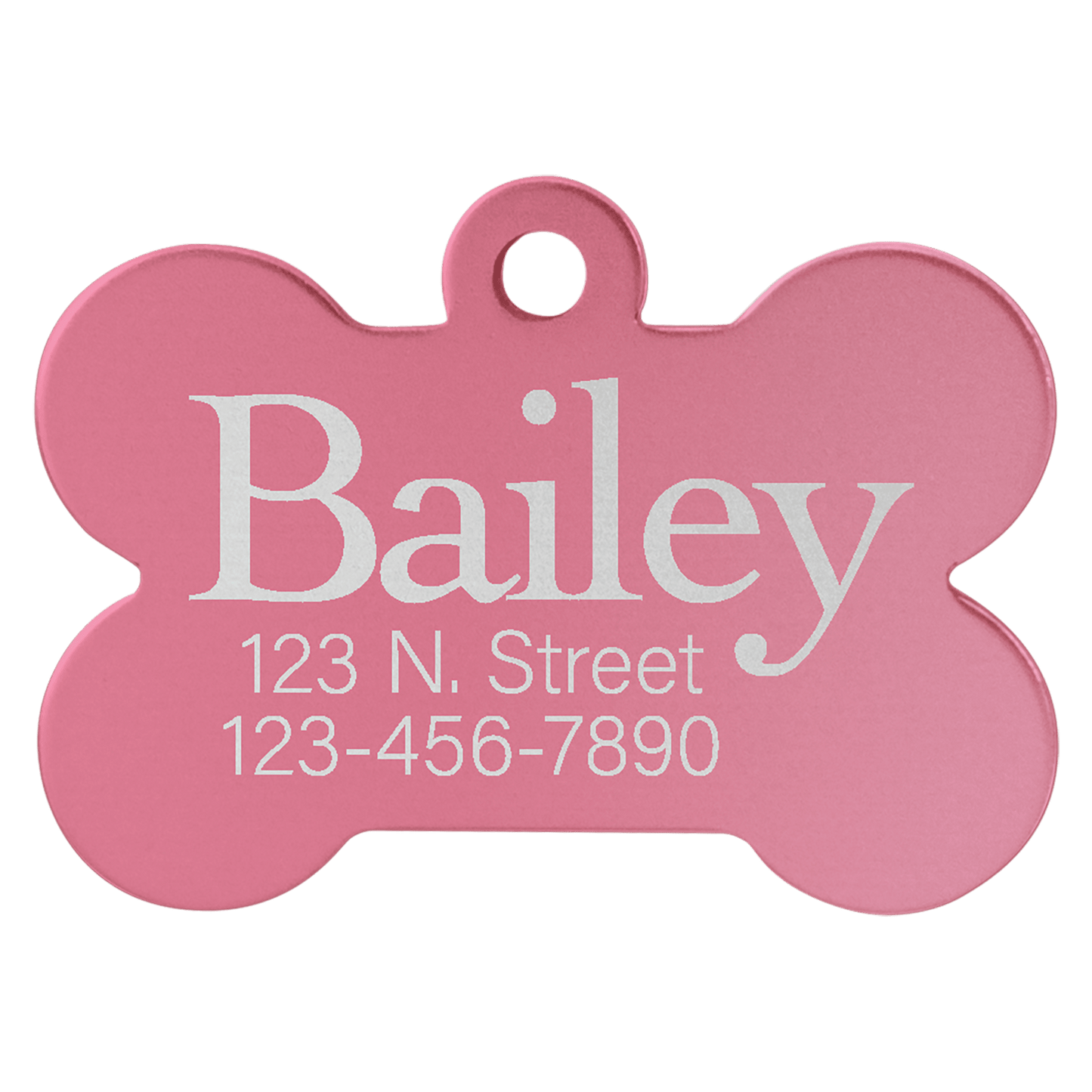 Pet ID Tags – Heart, Bone, & Round Shapes | Personalized with Optional Swarovski Bling