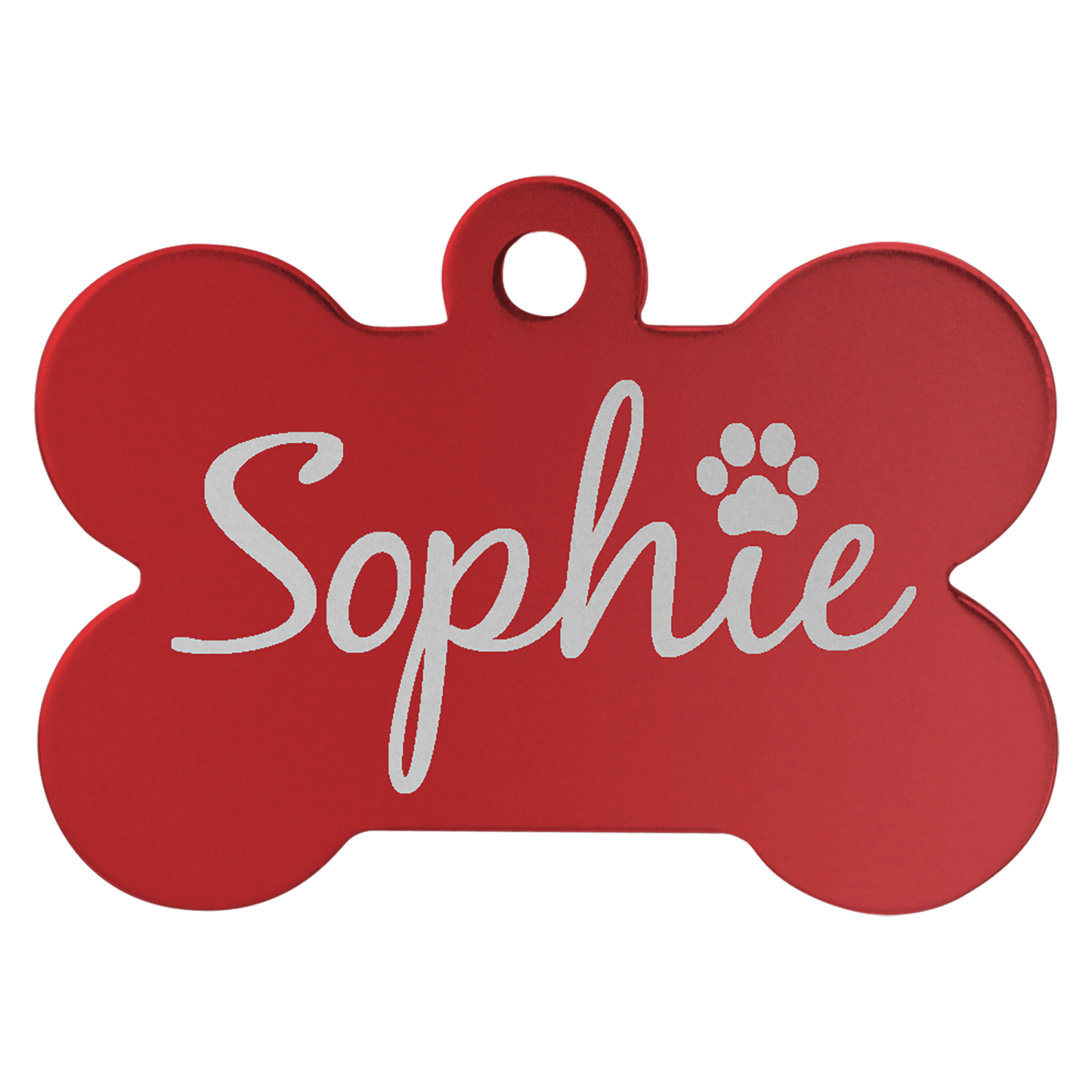 Pet ID Tags – Heart, Bone, & Round Shapes | Personalized with Optional Swarovski Bling