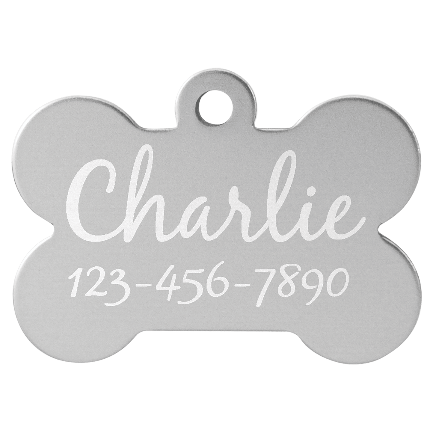 Pet ID Tags – Heart, Bone, & Round Shapes | Personalized with Optional Swarovski Bling