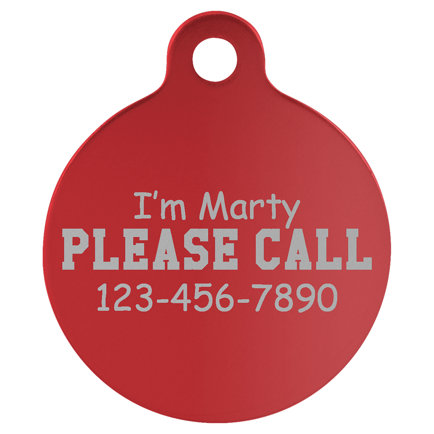 Pet ID Tags – Heart, Bone, & Round Shapes | Personalized with Optional Swarovski Bling