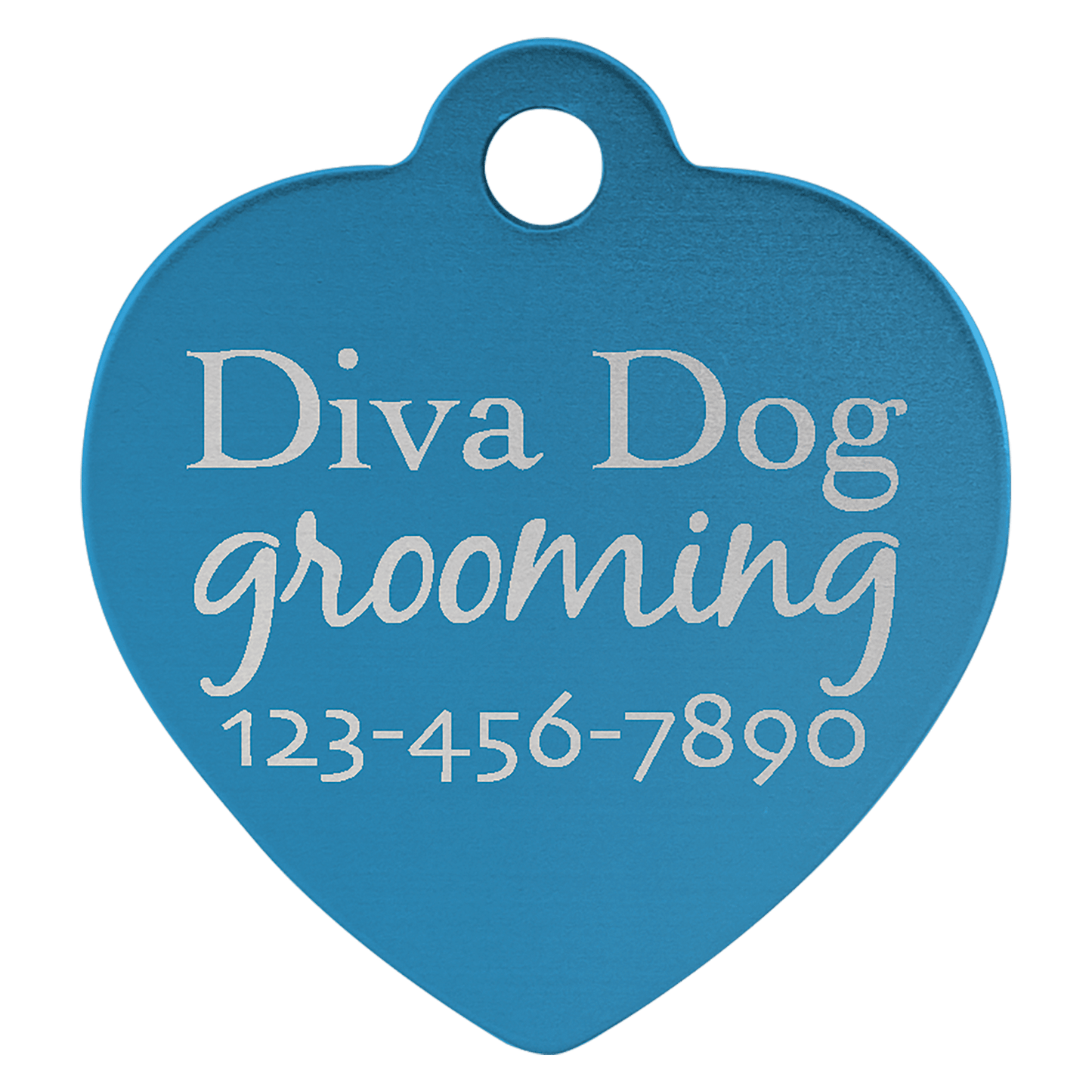 Pet ID Tags – Heart, Bone, & Round Shapes | Personalized with Optional Swarovski Bling