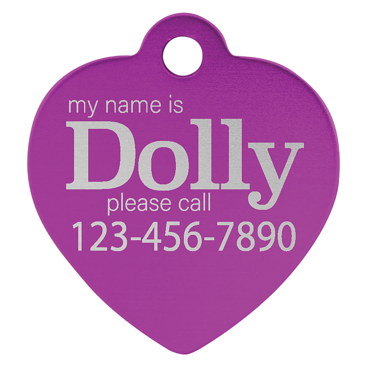 Pet ID Tags – Heart, Bone, & Round Shapes | Personalized with Optional Swarovski Bling
