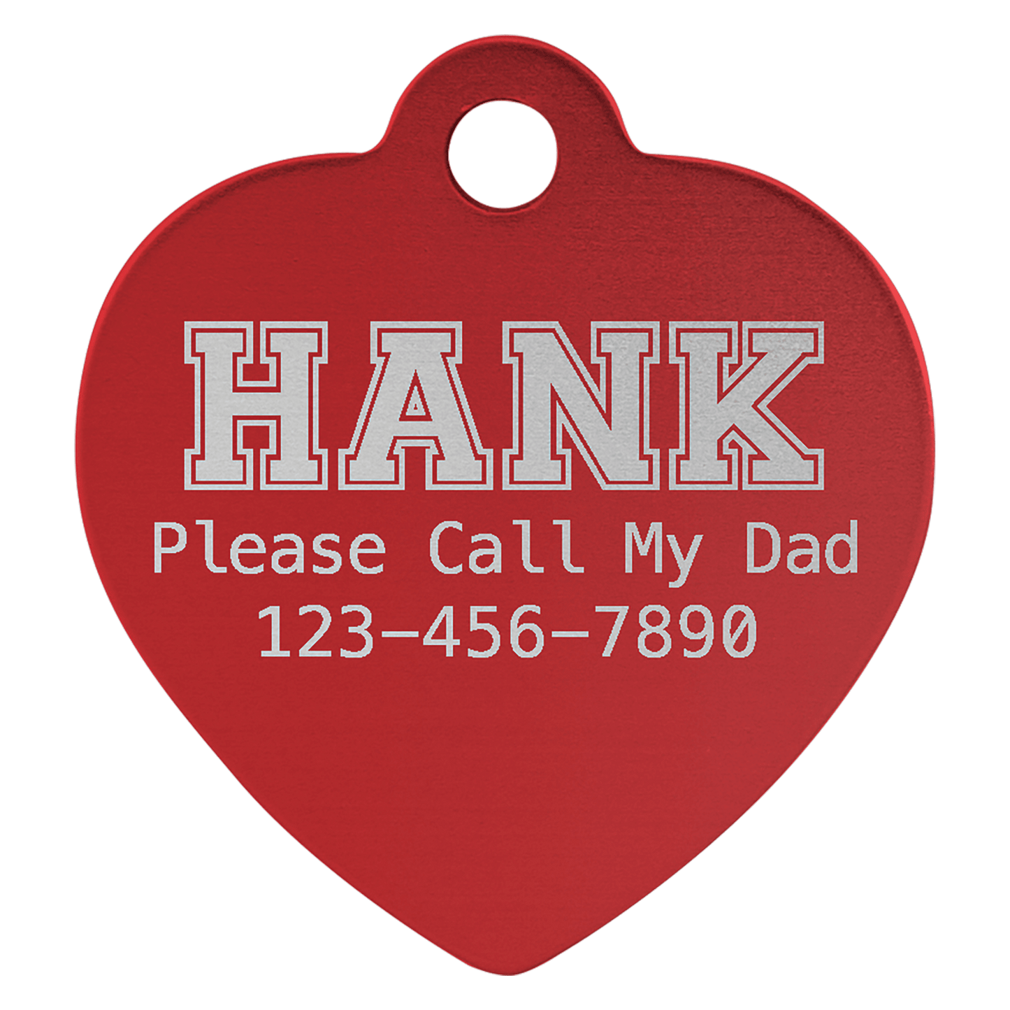 Pet ID Tags – Heart, Bone, & Round Shapes | Personalized with Optional Swarovski Bling