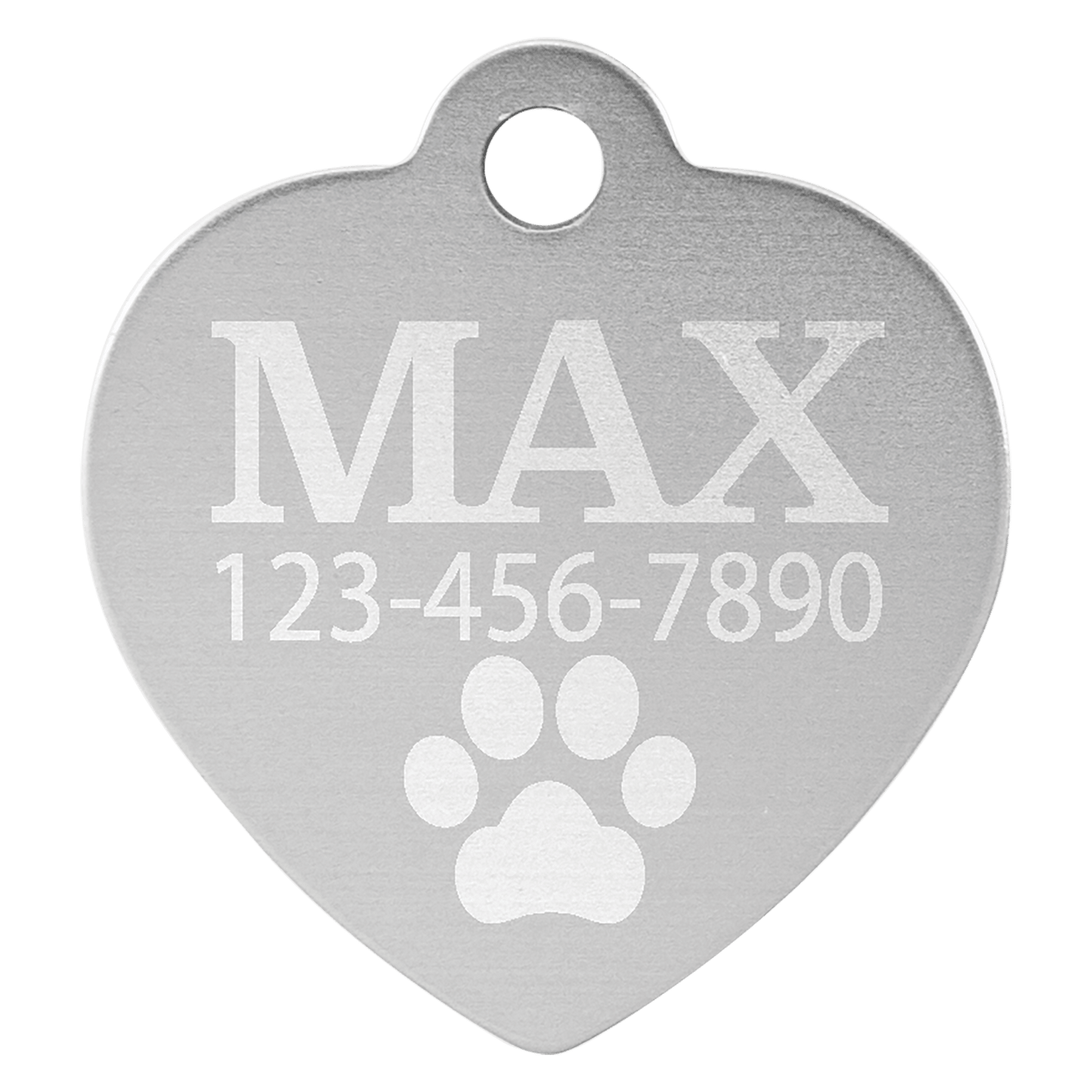 Pet ID Tags – Heart, Bone, & Round Shapes | Personalized with Optional Swarovski Bling