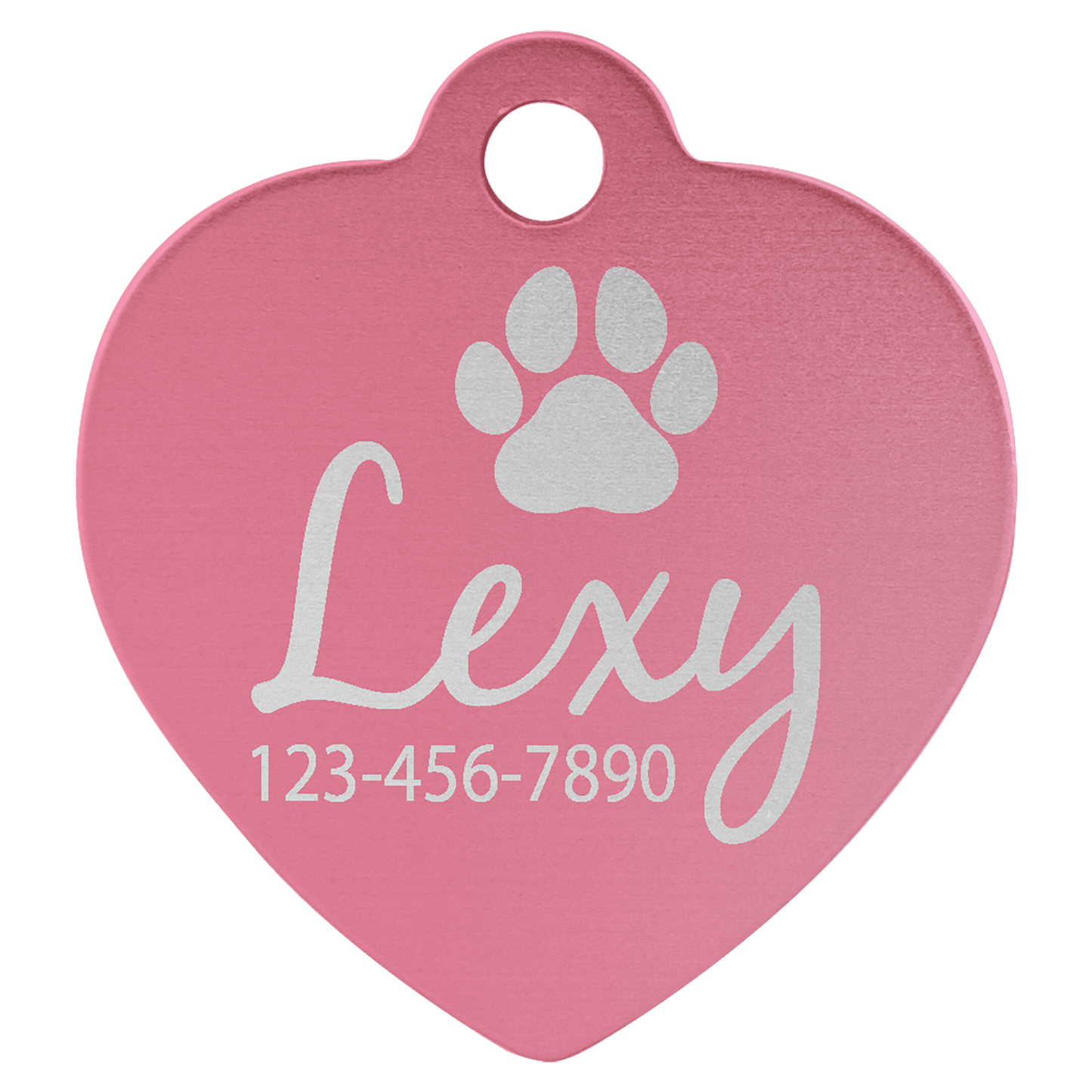 Pet ID Tags – Heart, Bone, & Round Shapes | Personalized with Optional Swarovski Bling