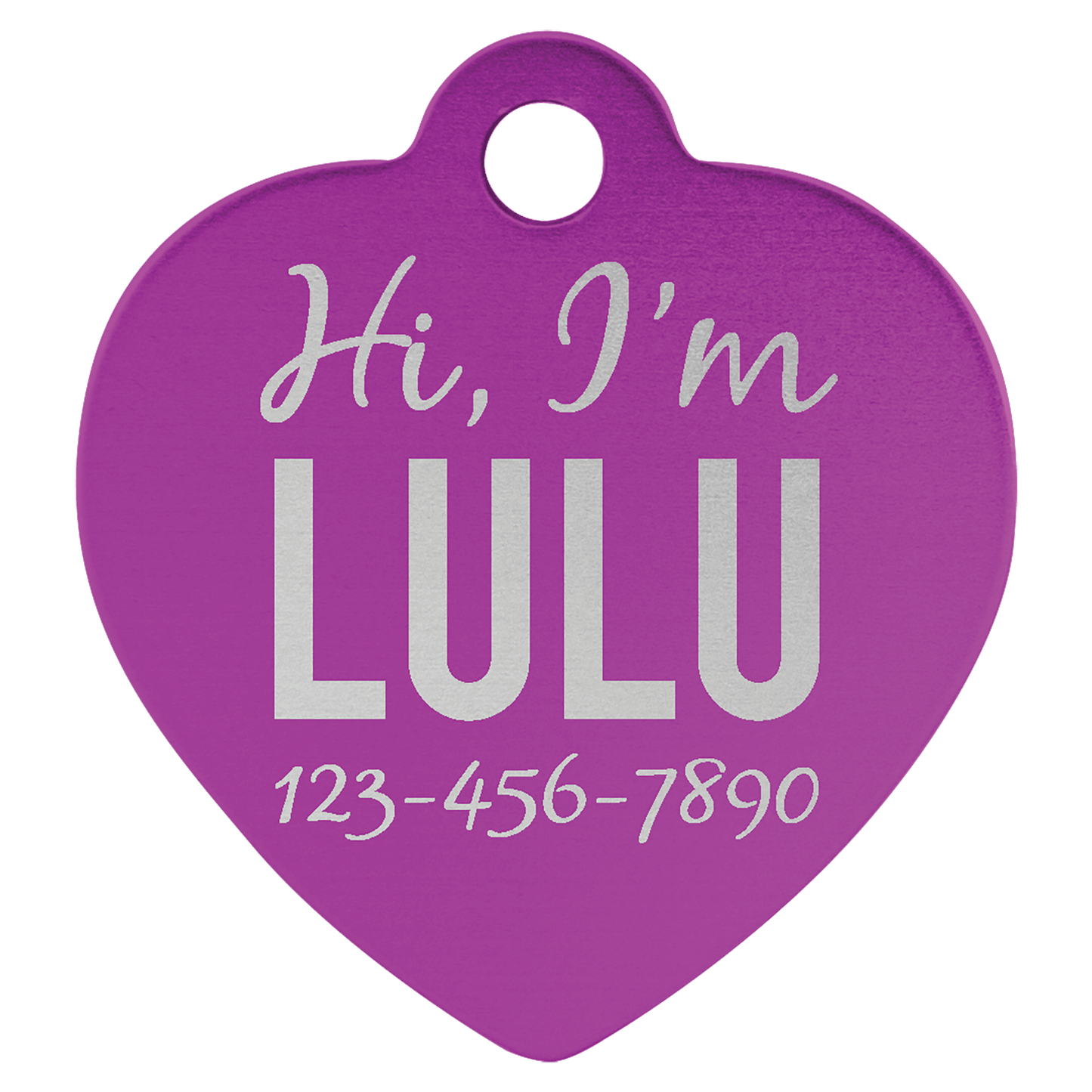 Pet ID Tags – Heart, Bone, & Round Shapes | Personalized with Optional Swarovski Bling