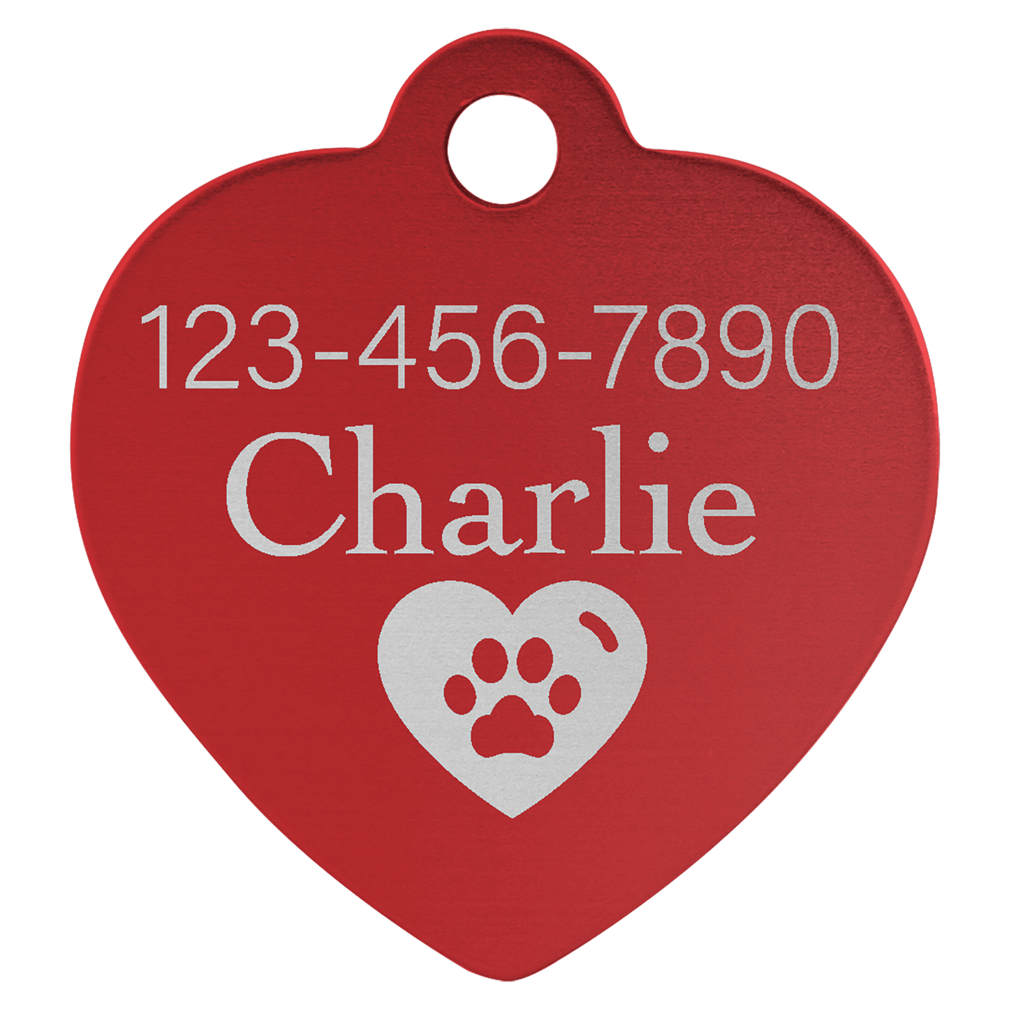 Pet ID Tags – Heart, Bone, & Round Shapes | Personalized with Optional Swarovski Bling