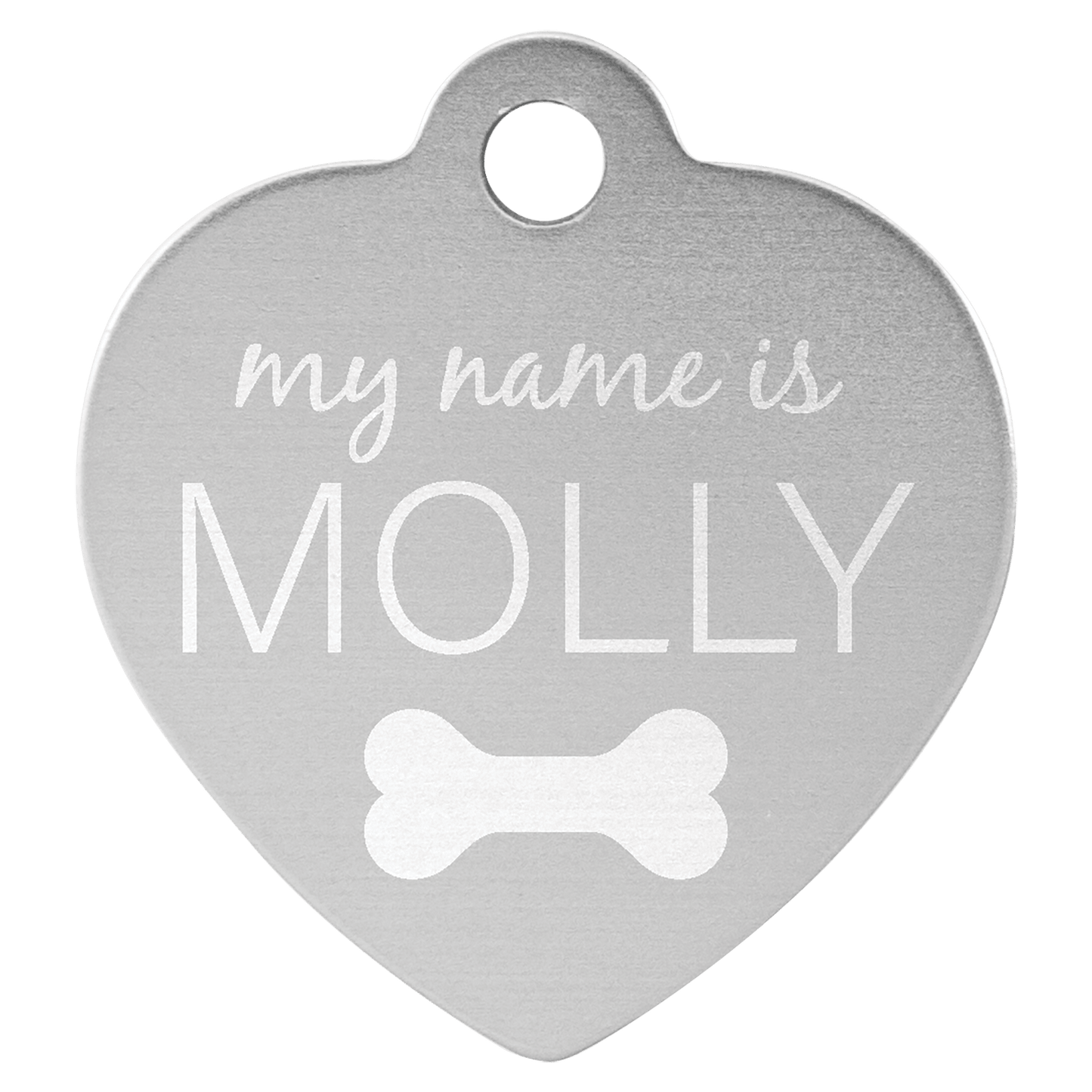 Pet ID Tags – Heart, Bone, & Round Shapes | Personalized with Optional Swarovski Bling