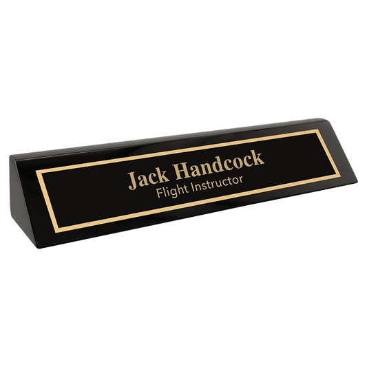 Black Piano Finish Desk Wedge