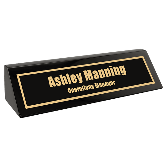 Black Piano Finish Desk Wedge