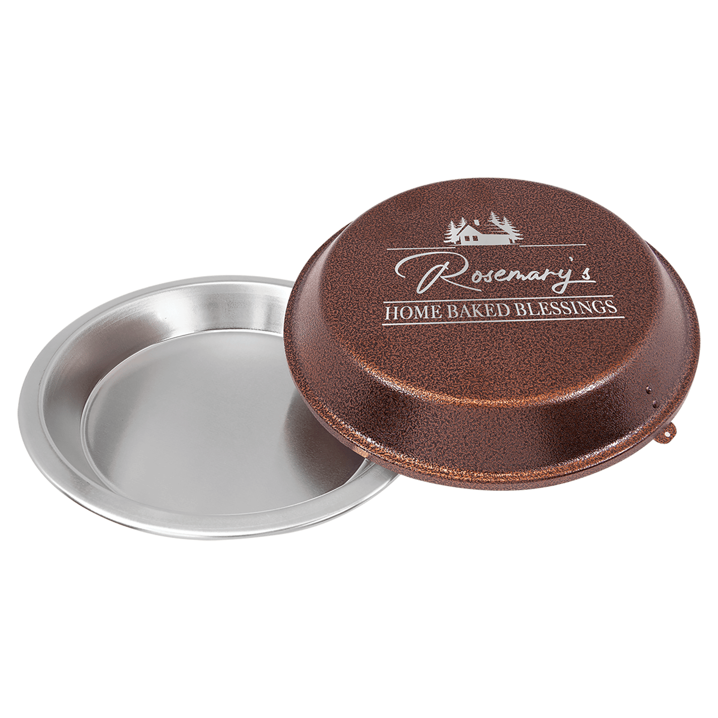 Aluminum Pie Pan with Copper Powder Coated Lid