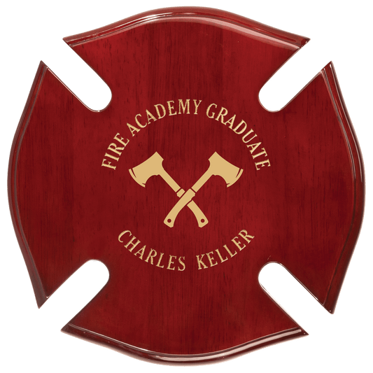 10" x 10" Rosewood Piano Finish Maltese Cross Plaque