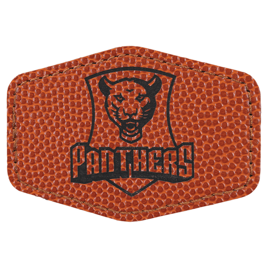 Basketball Leatherette Hex Patch