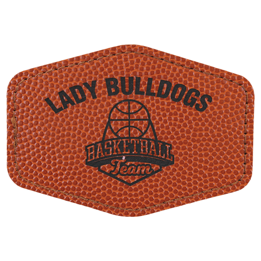 Basketball Leatherette Hex Patch