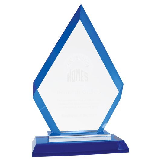 7 1/2" Diamond Blue Regal Glass