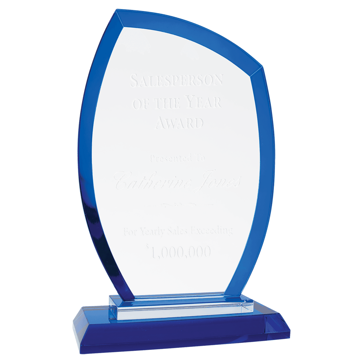 7 1/2" Peak Blue Diamond Glass