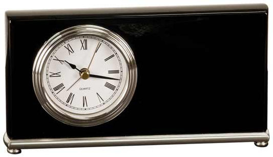 Black Horizontal Desk Clock