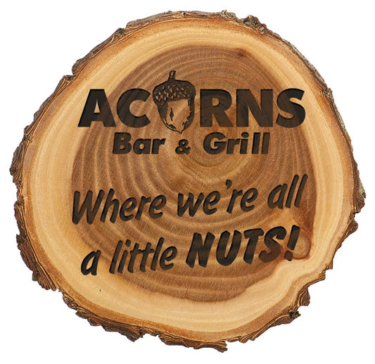 9" Old West Log Elm Wood Plaque