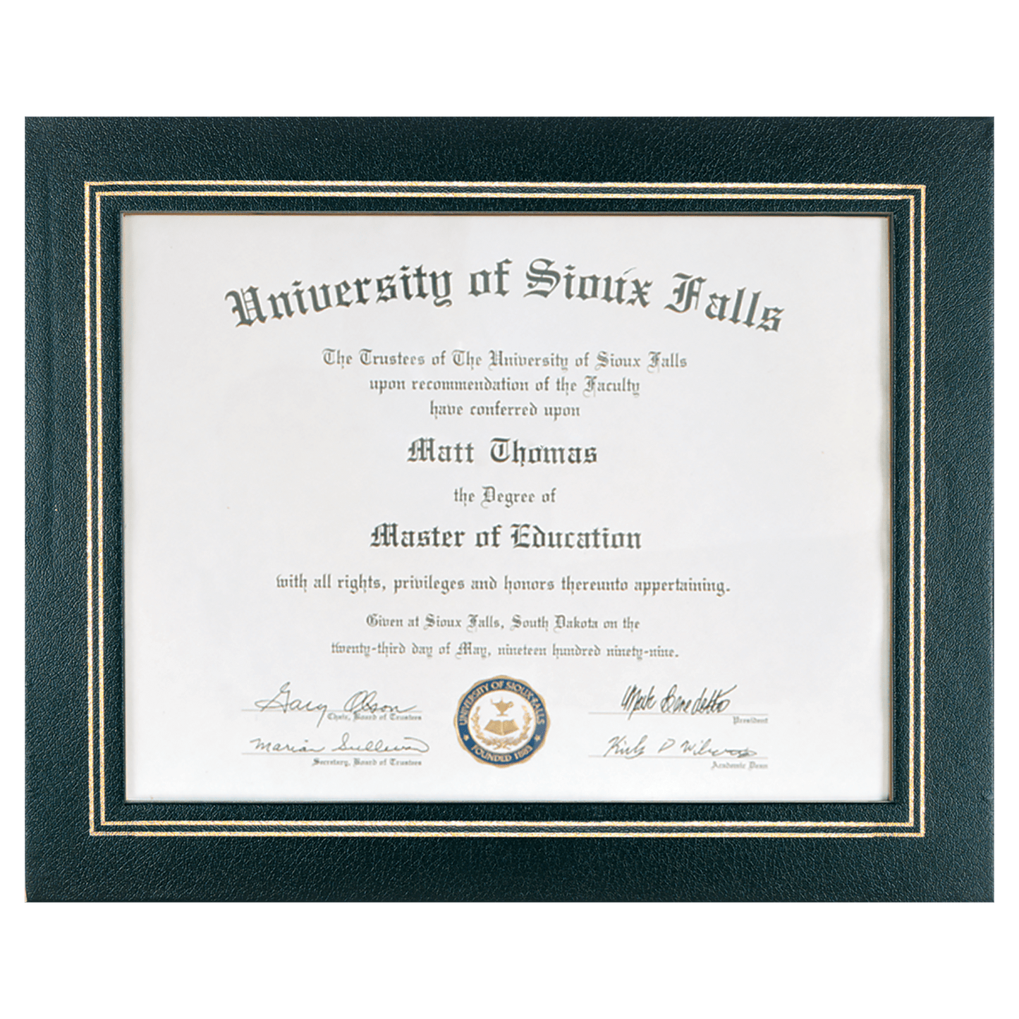 Black Z7 Certificate Holder