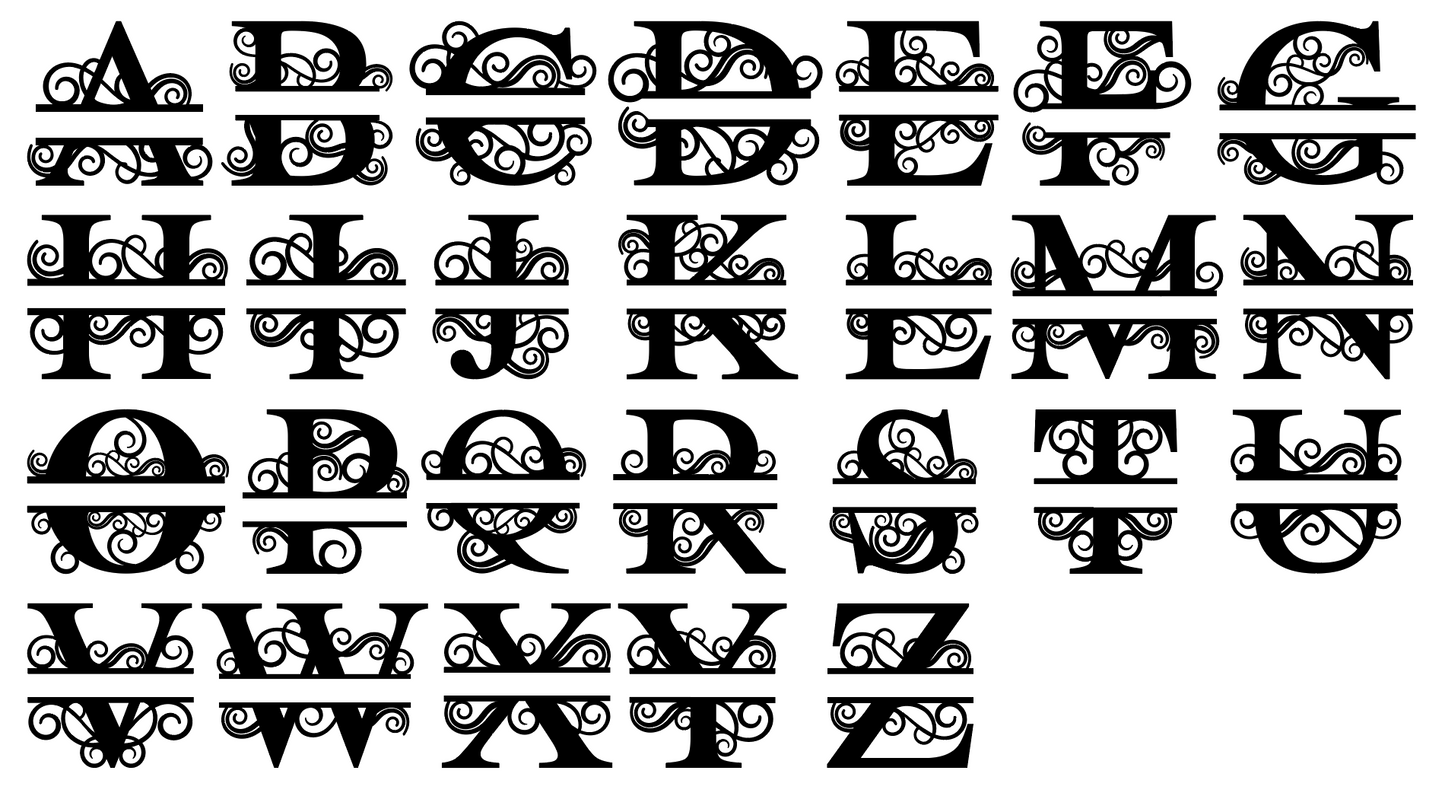 Swirl Letter Monogram